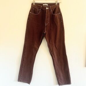 PacSun Chocolate Brown Dad Jeans women’s size 27